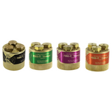 Four brass Fogg-it "Waterfog" nozzles with 3 jets, featuring green, purple, and orange labels.