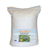 Large white woven bag of Gro-Max General Purpose fertilizer with a colorful garden label.