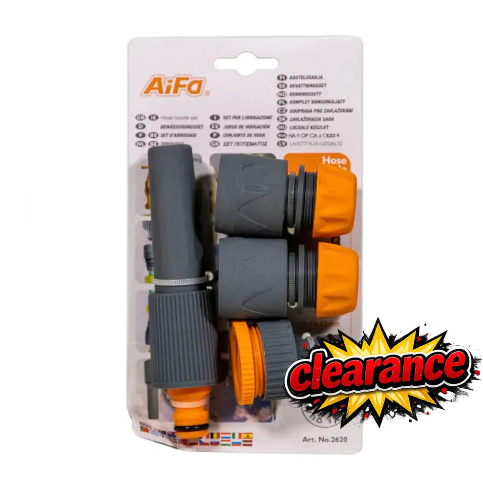 CLEARANCE - Set includes…AIFA 4 Piece Hose Fitting Set
