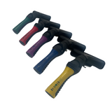 Assorted Dramm One Touch Fan Nozzles in green, red, purple, blue, and yellow with black thumb controls.