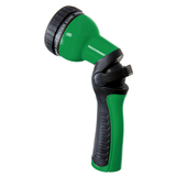 Green Dramm Revolution 9-pattern sprayer with black ergonomic grip and adjustable nozzle.