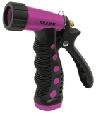 Dramm Touch n Flow Pistol Berry, a heavy-duty berry-colored metal spray gun with a black ergonomic grip.