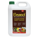 White 4L Seasol Complete Garden Health Treatment bottle with a green cap and brown label featuring plant images.